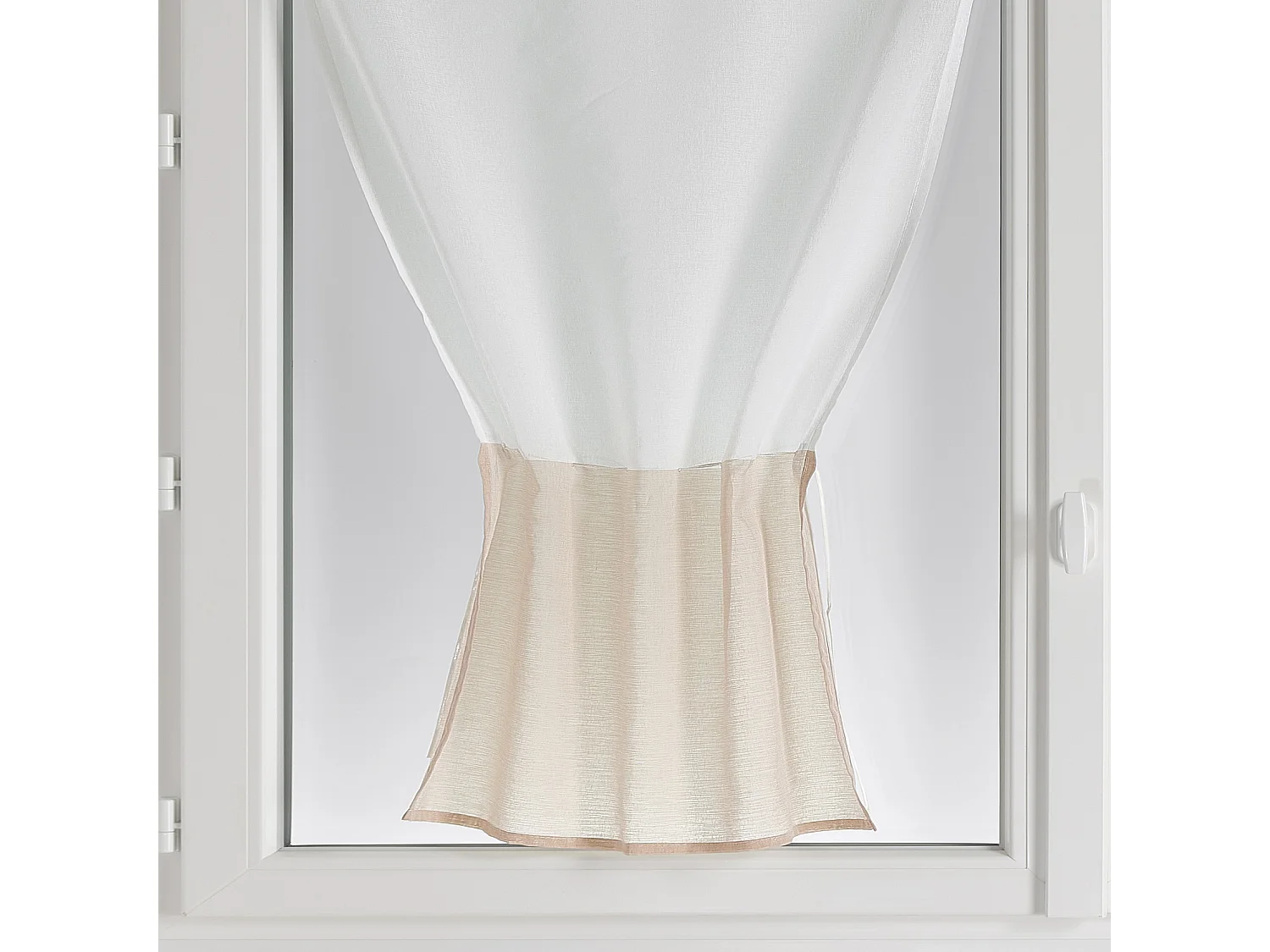 Paire de petits voilages bicolore