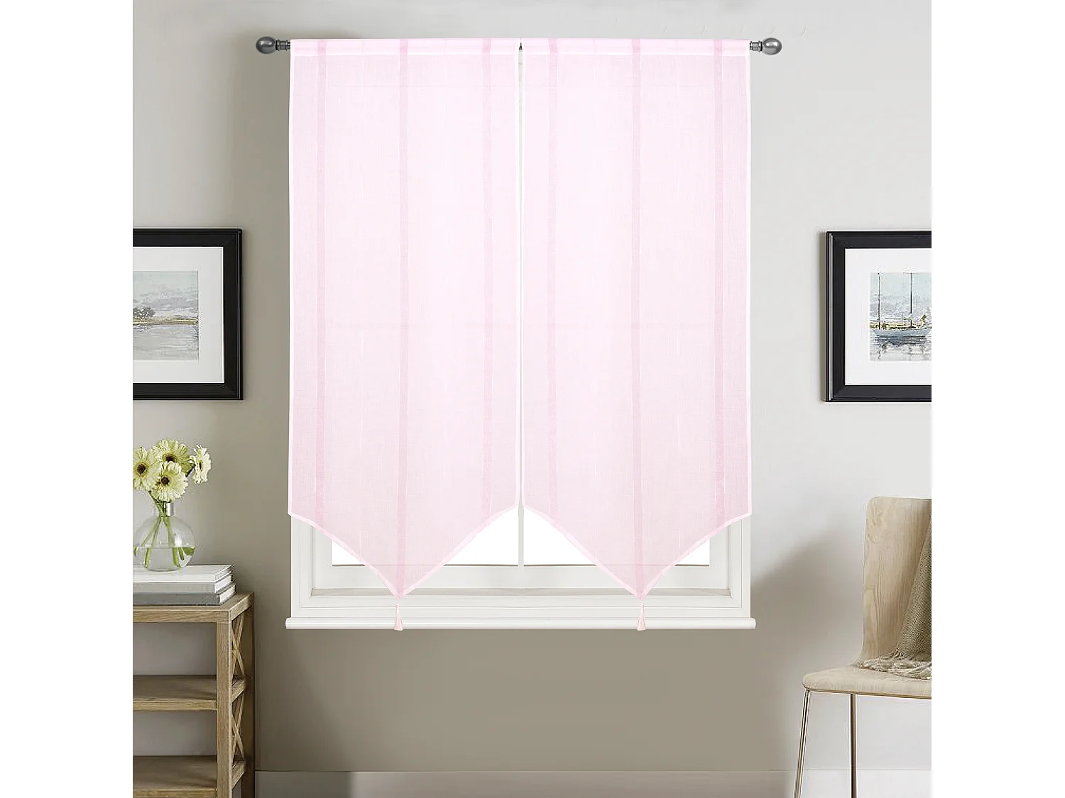 Par de unidades acristaladas con rayas verticales brillantes