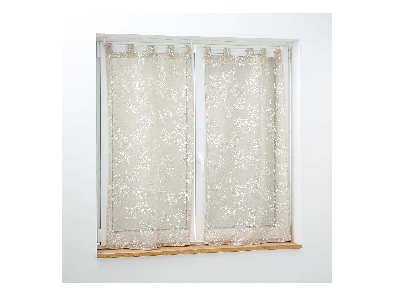 Paire de Voilages "Karla" 60x160cm Taupe