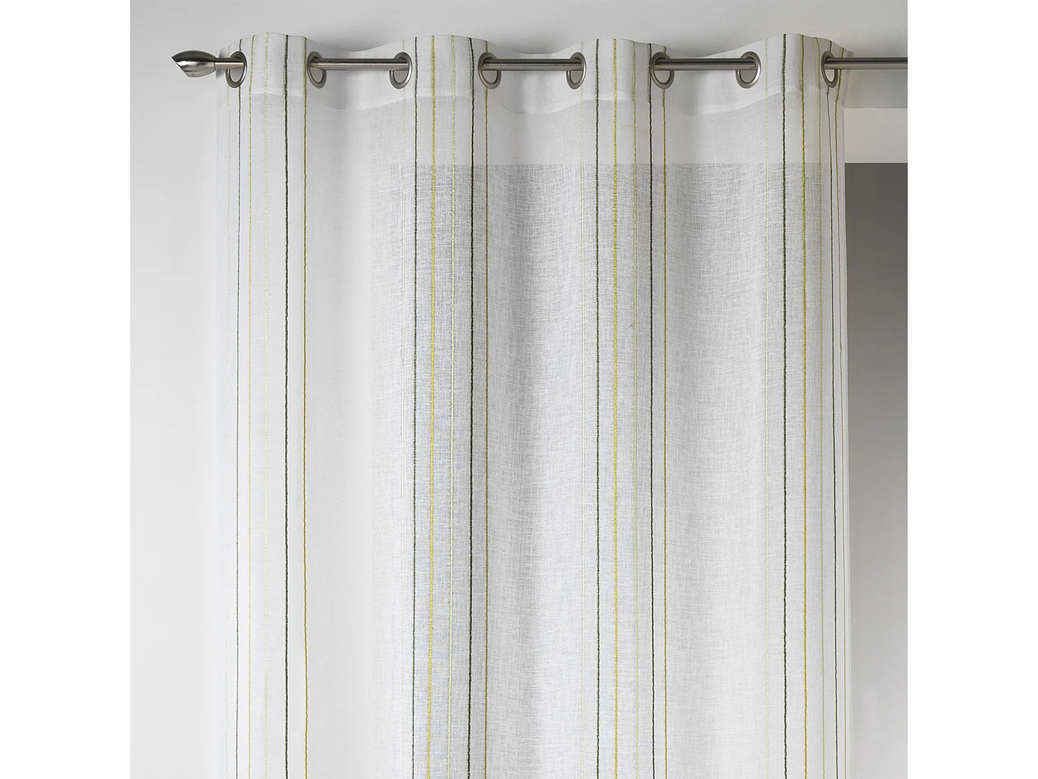 Voilage Design en Etamine à Rayures Verticales