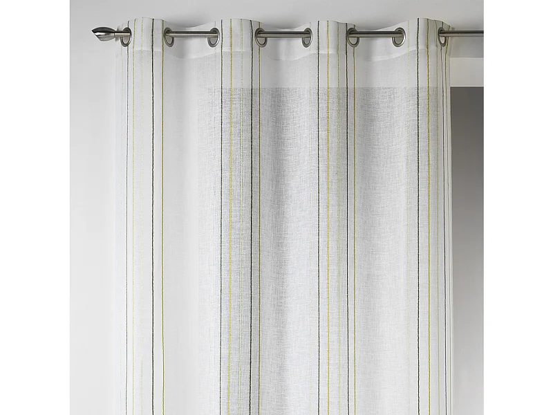 Visillo Diseño en Estameña con Rayas Verticales