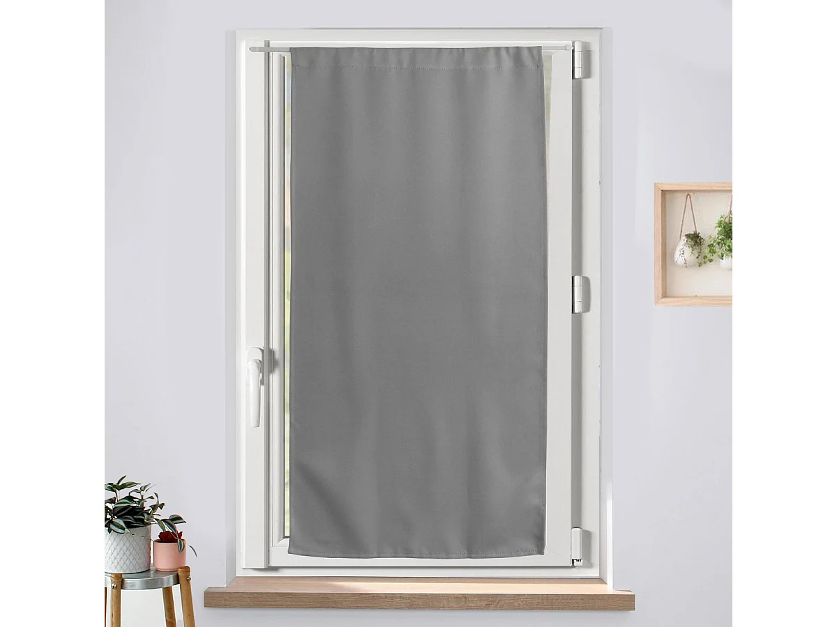 Rideau Occultant "Reglisse" 60x120cm Gris Clair