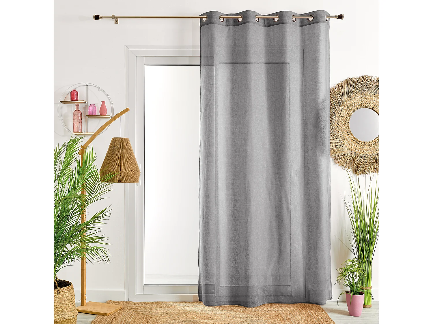 Visillo liso en estameña