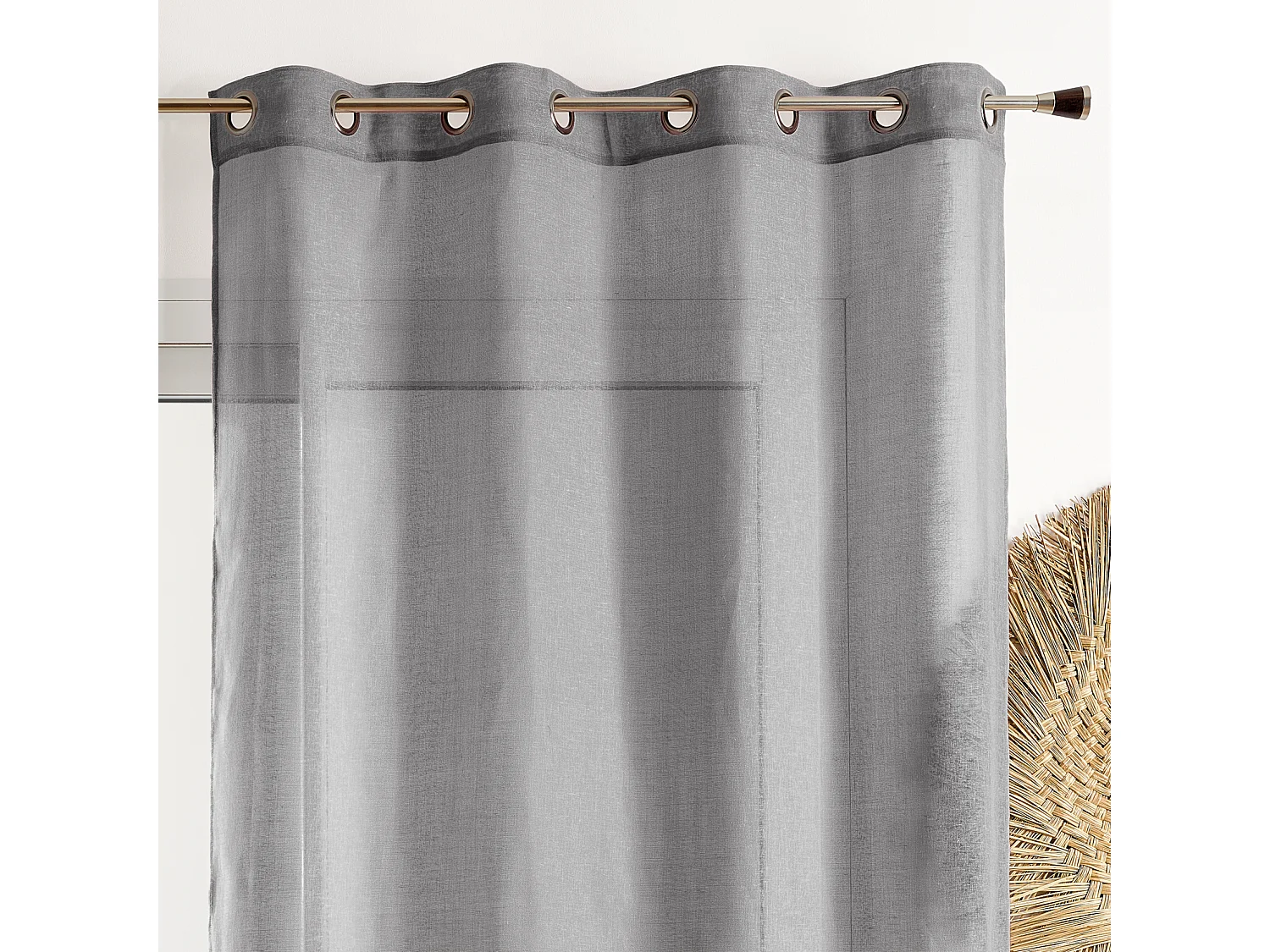 Visillo liso en estameña