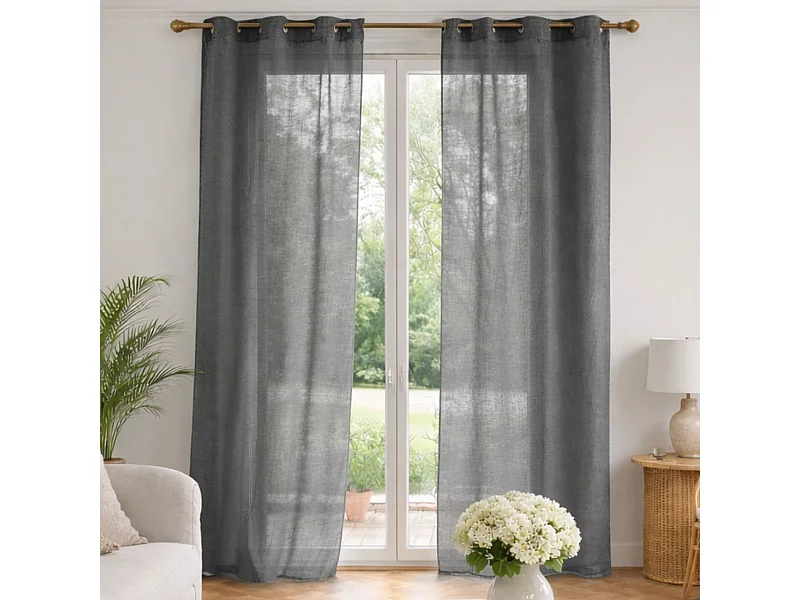 Visillo liso en estameña