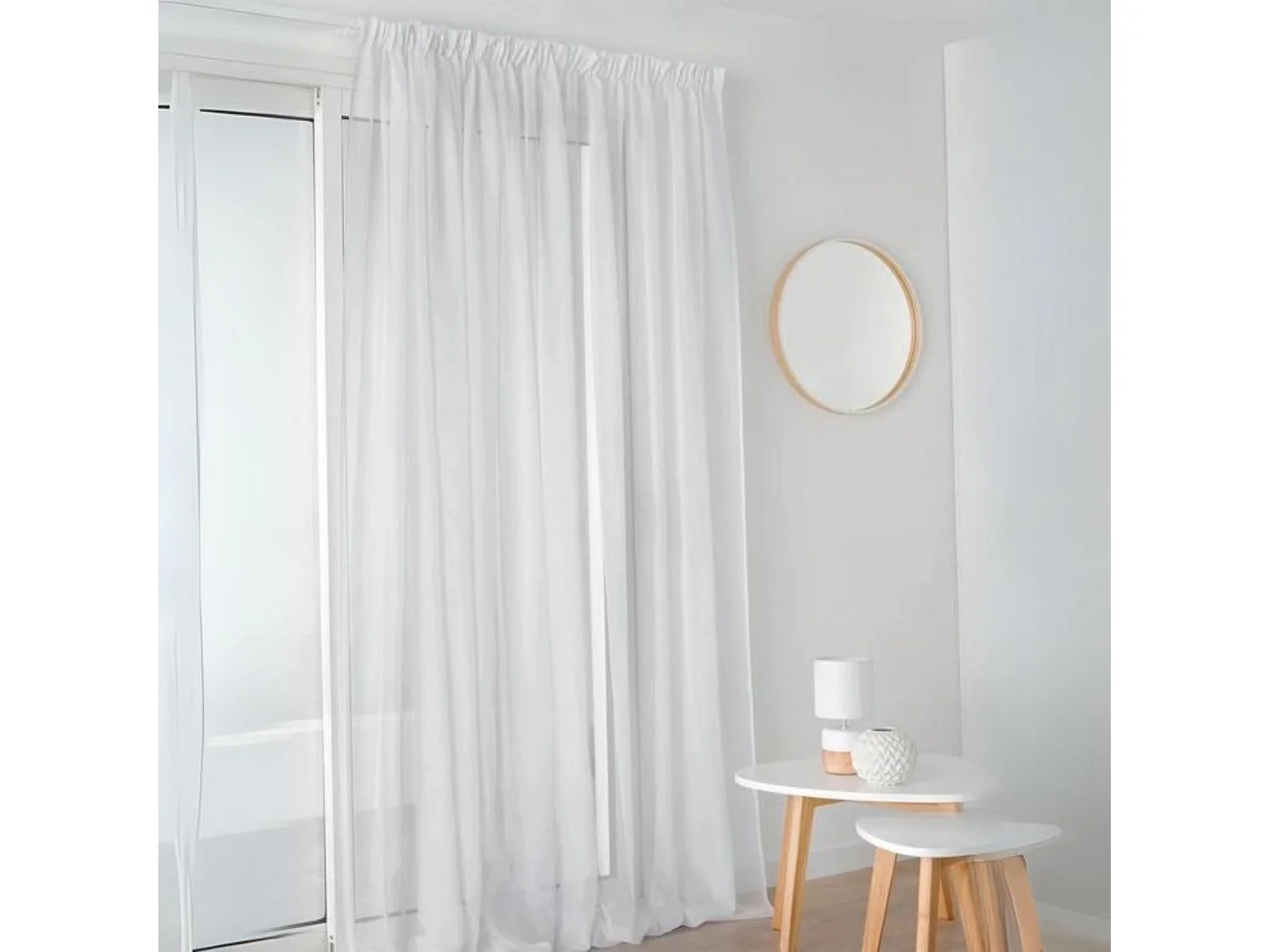 Voilage  galon fronceur uni