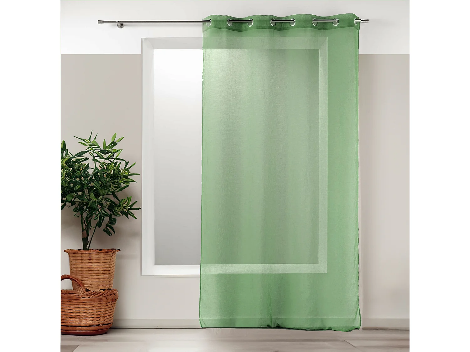 Voilage étamine unie fantaisie