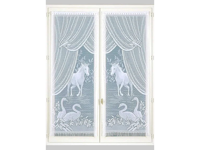 Paire de petits voilages Esprit "Equestre"