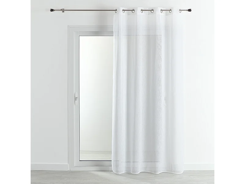 Voile-Vorhang in Leinenoptik