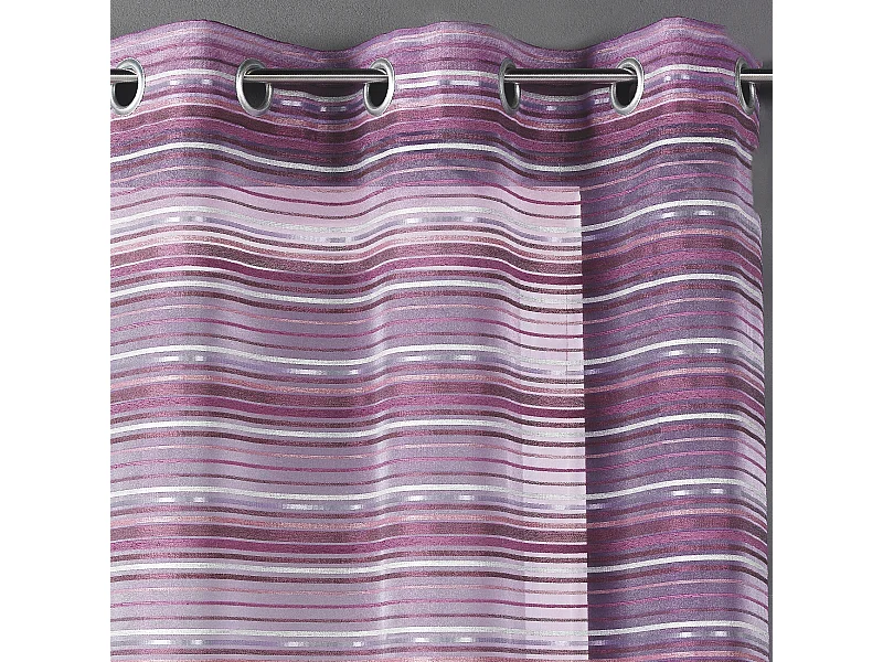 Voilage Organza tissé Rayures horizontales
