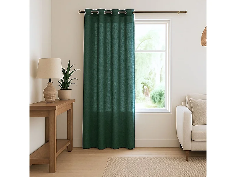 Leichter Vorhang in Leinenoptik