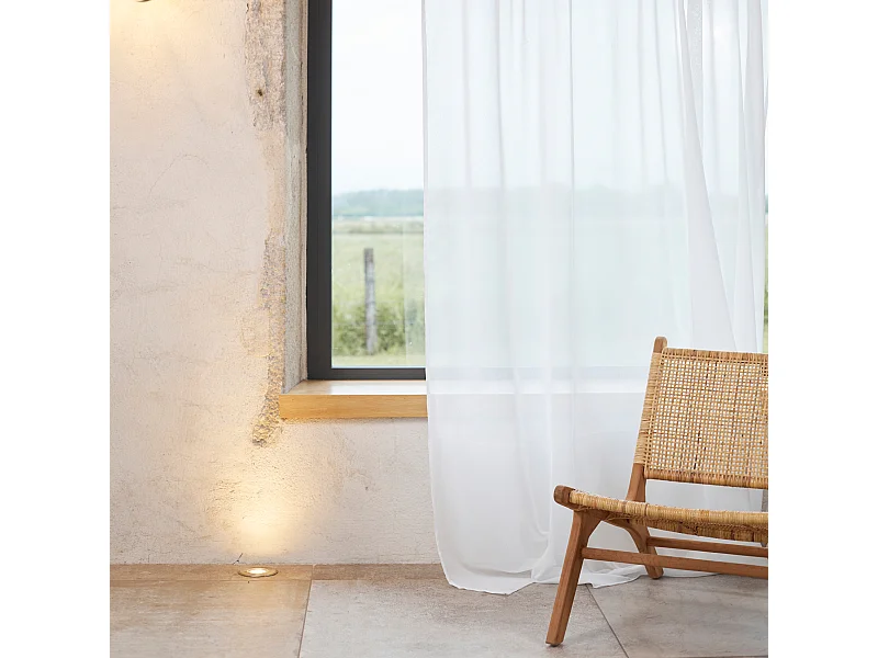 Visillo unicolor satinado y plomado