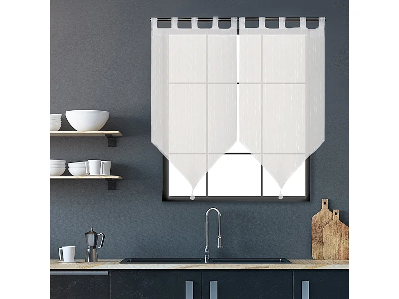 Paire de voilages à passants