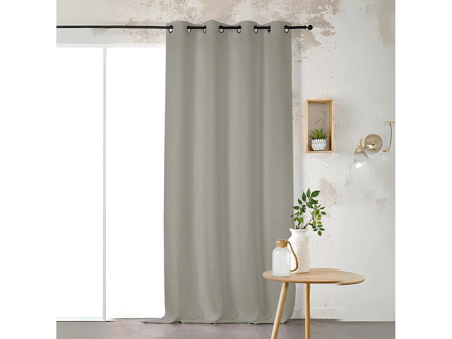 Rideau Voilage uni 100% lin