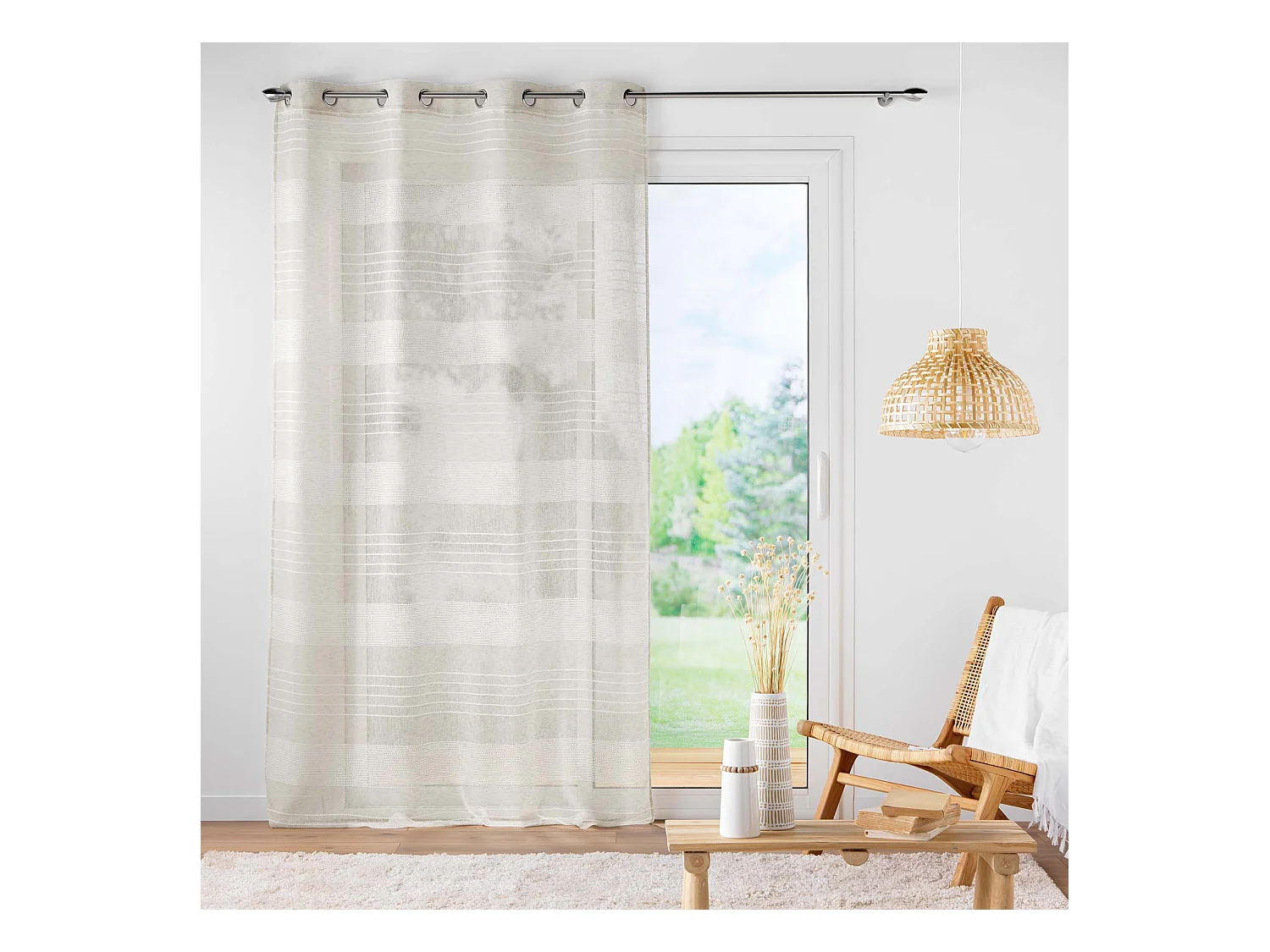 Vorhang mit gewebtem Leinen-Effekt