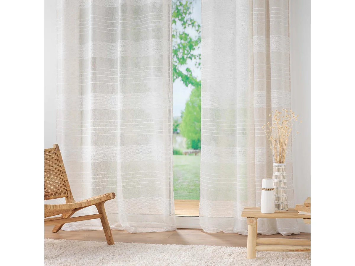 Rideau Voilage à Œillets "Janice" 140x240cm Lin