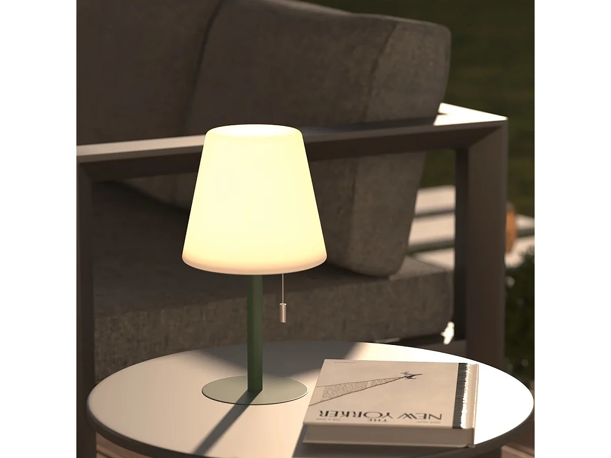 Lampe à Poser d'Extérieur "Zack" 30cm Vert Olive