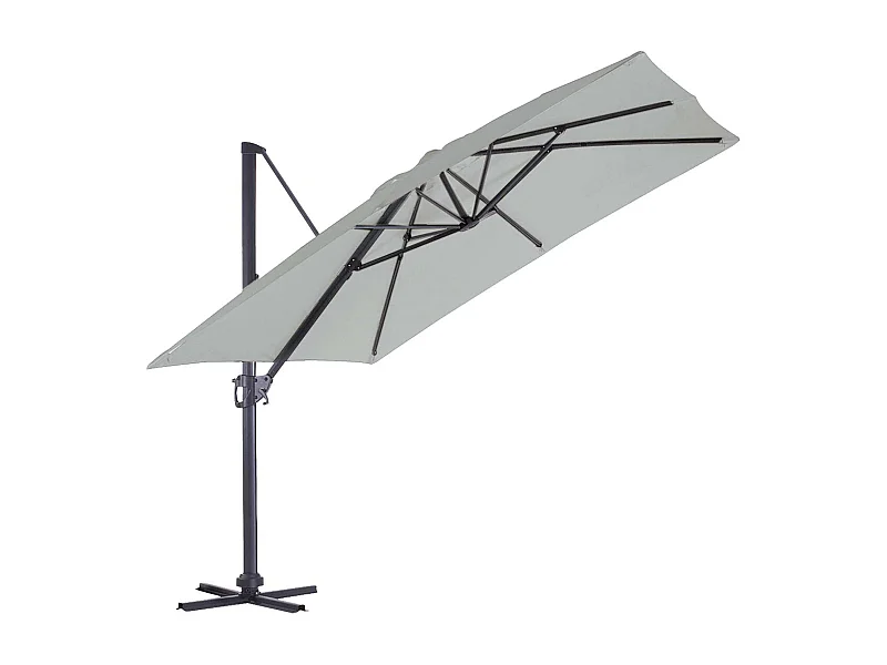 Parasol en Aluminium à Pied Déporté de 3 x 3 m