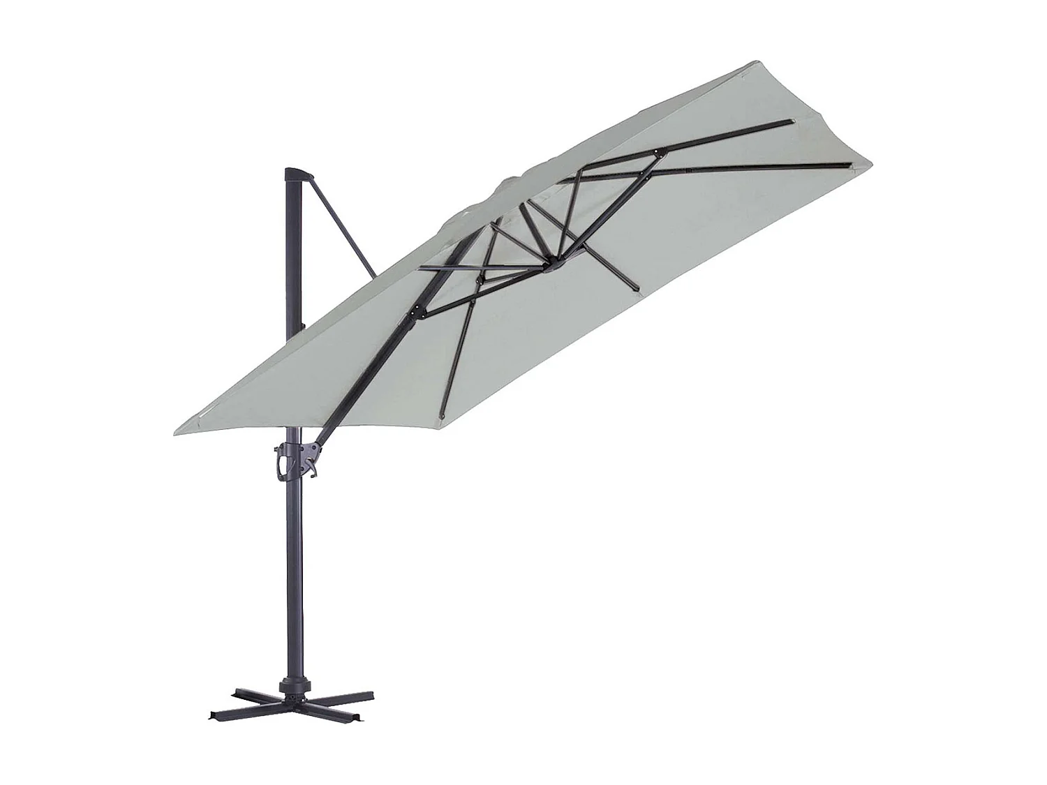 Parasol en Aluminium à Pied Déporté de 3 x 3 m