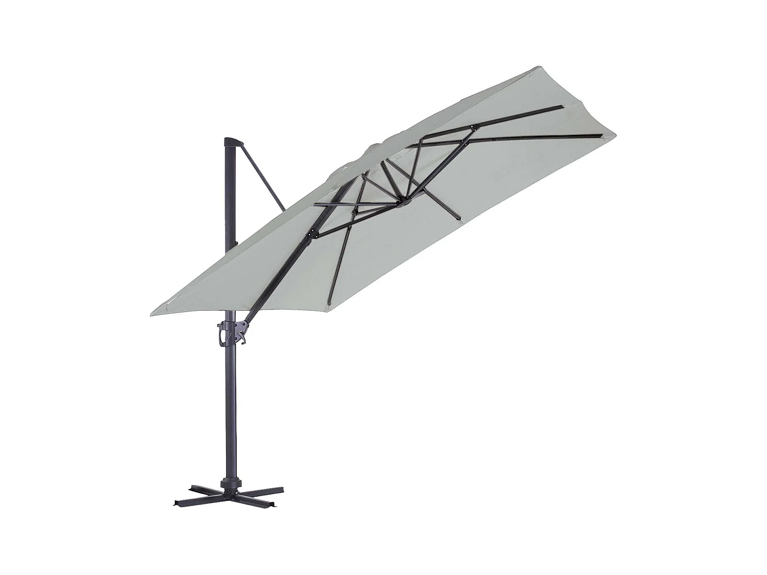 Parasol en Aluminium à Pied Déporté de 3 x 3 m