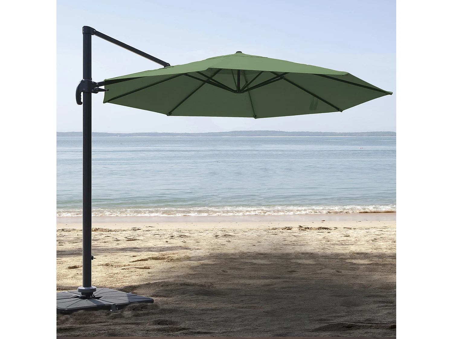 Parasol déporté rond