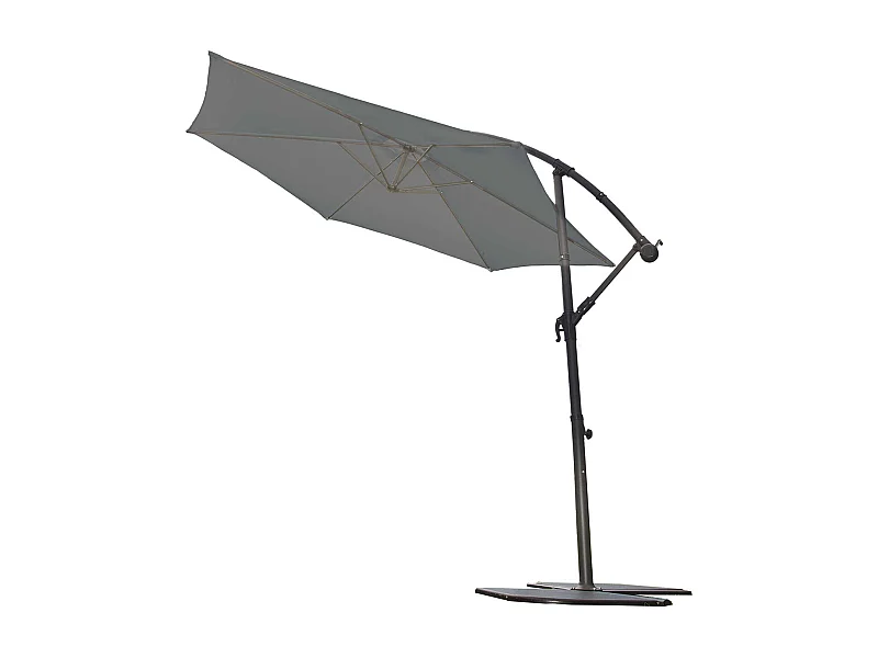 Parasol desviado efecto mate con manivela Ø3m