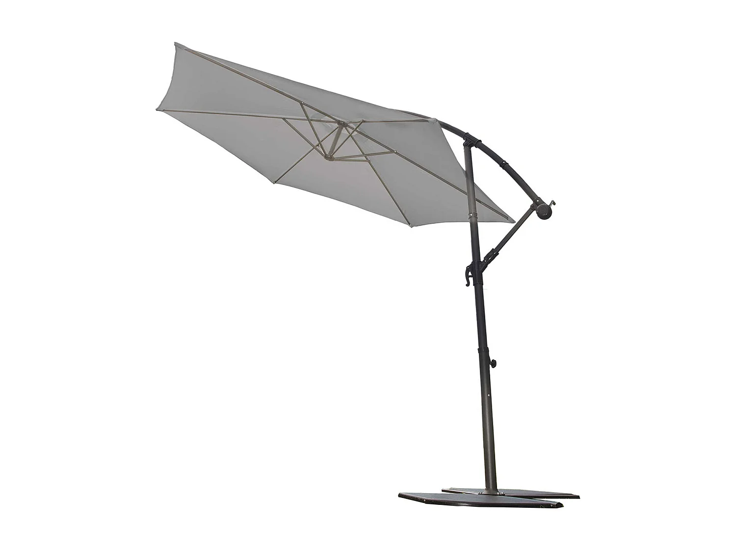 Parasol desviado efecto mate con manivela Ø3m