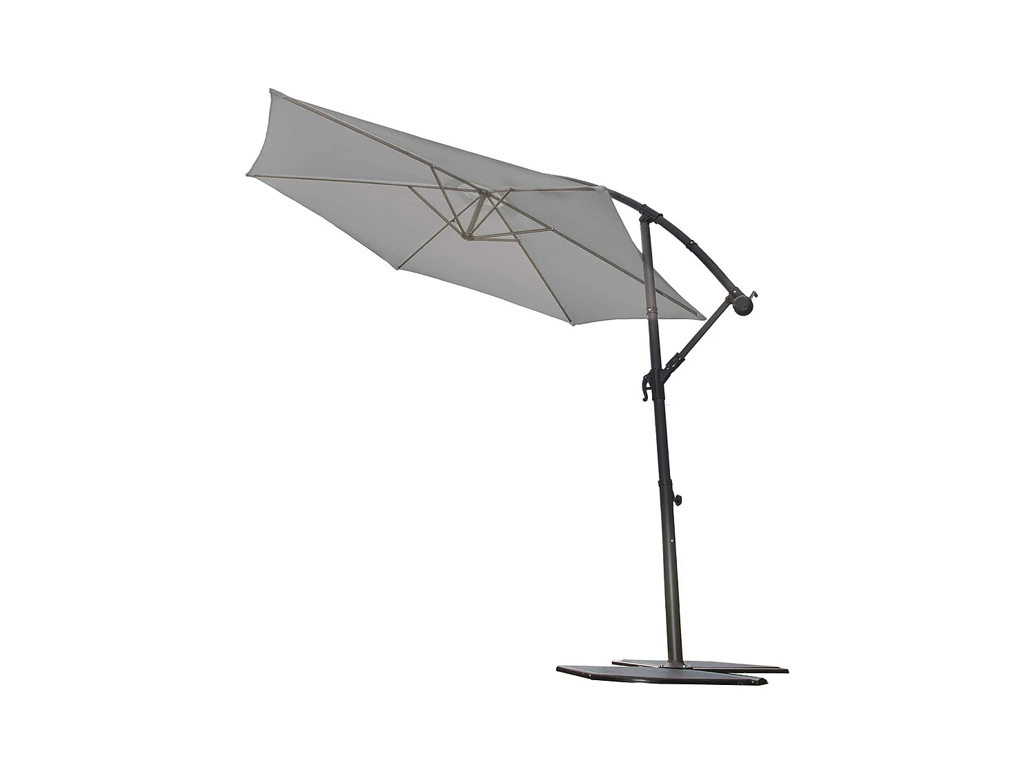 Parasol Ø 3 m Mat Déporté à Manivelle