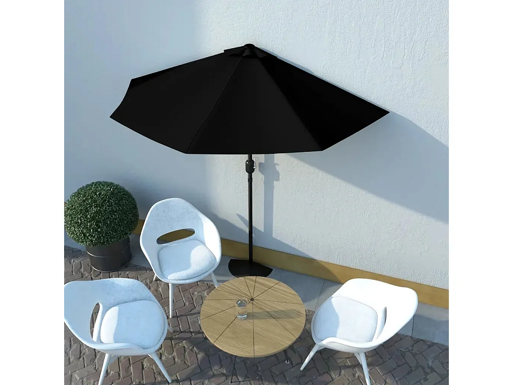 Parasol de balcon mât en aluminium
