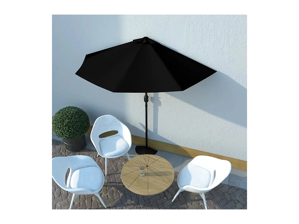 Parasol de balcon mât en aluminium