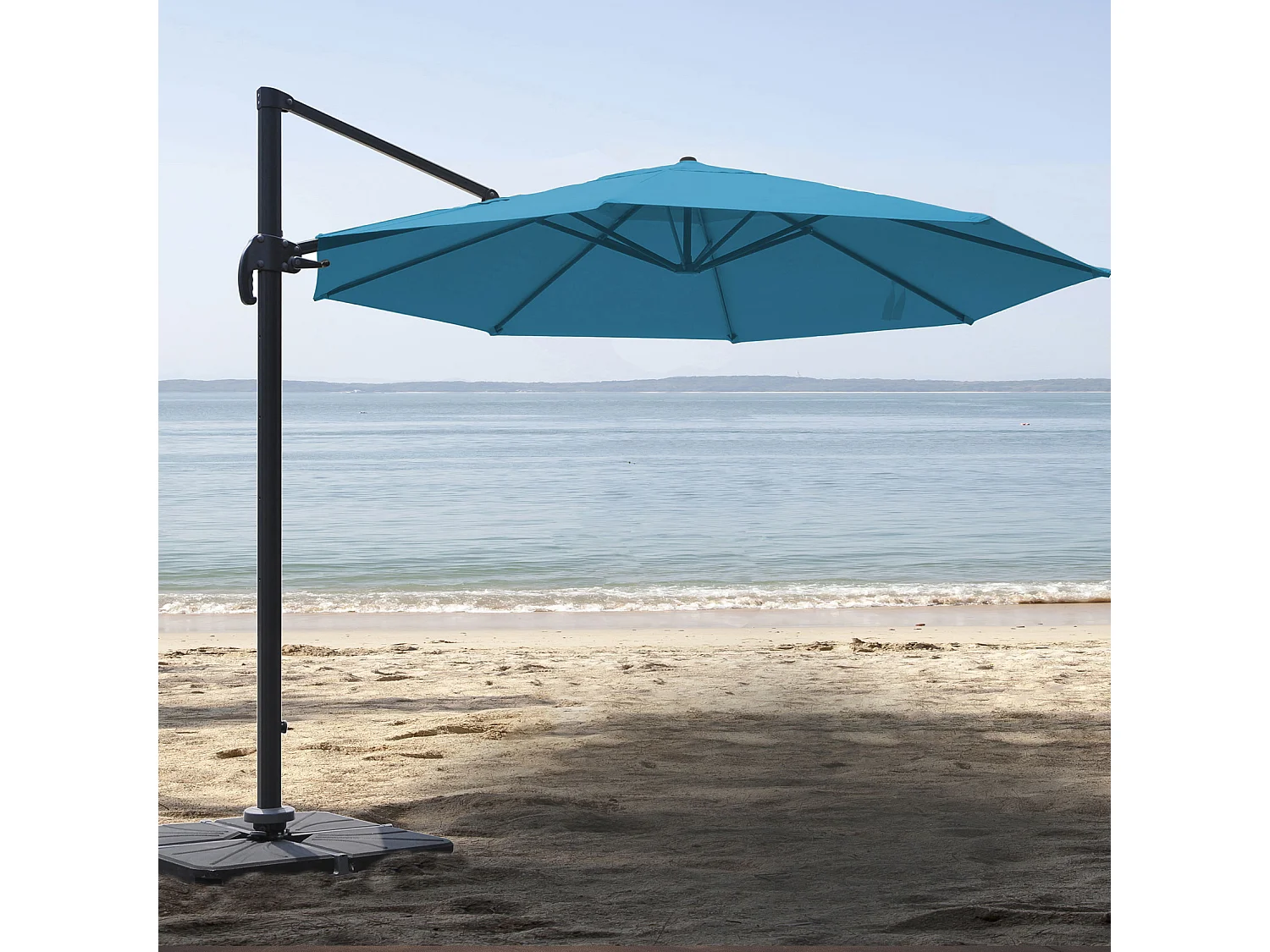 Parasol déporté rond