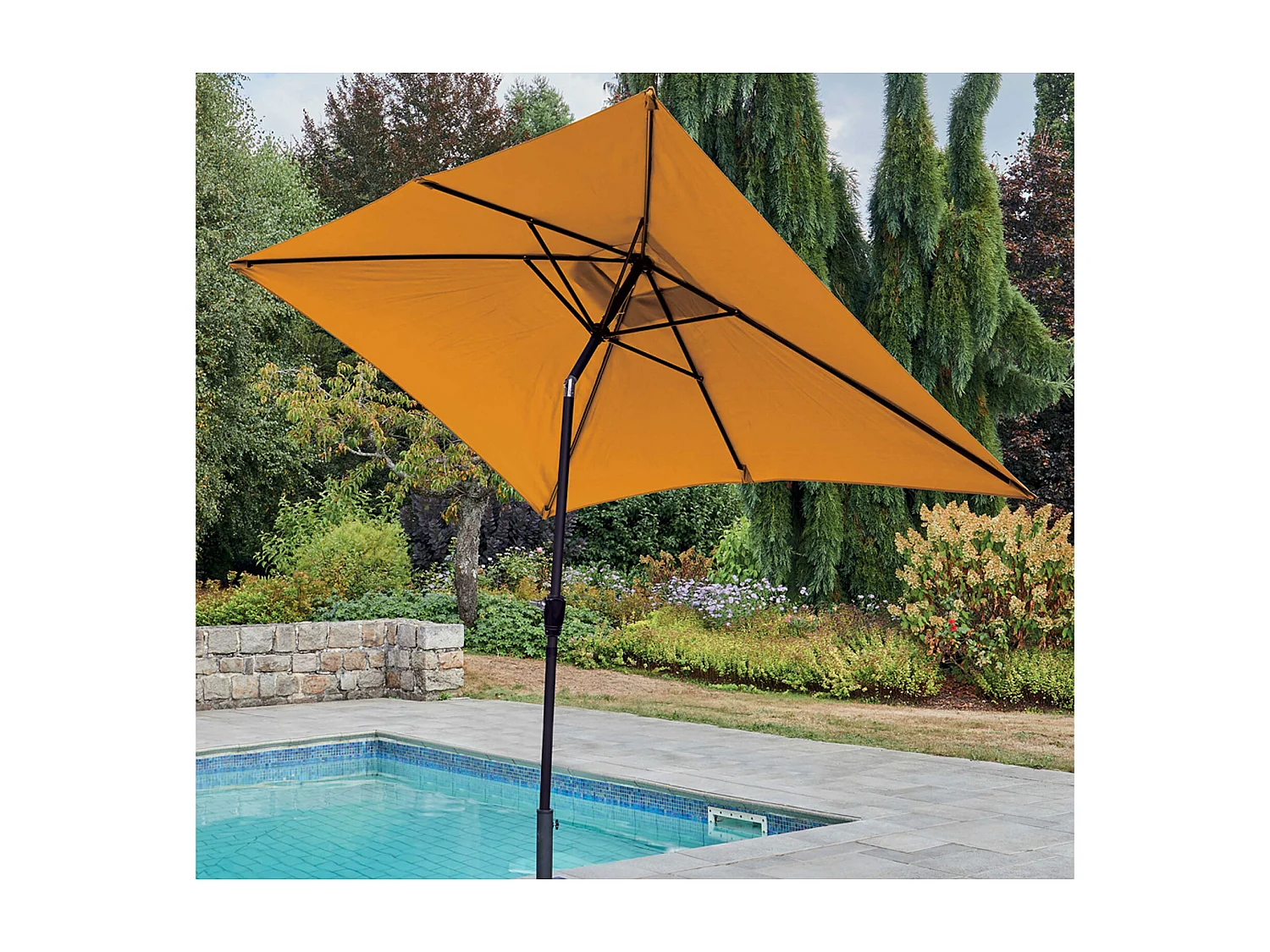 Parasol centrado y reclinable 2 x 3 m