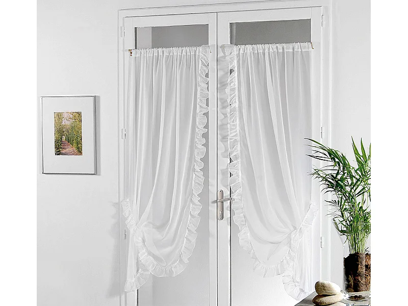 Voilage Bonne Femme en Tergal et Lin