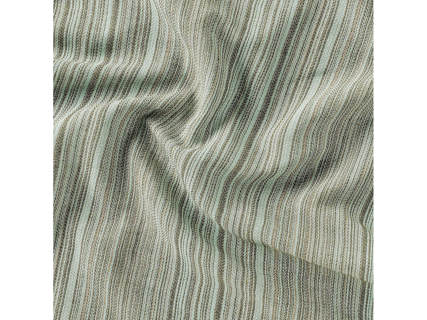 Voilage poly-coton recyclé fines rayures