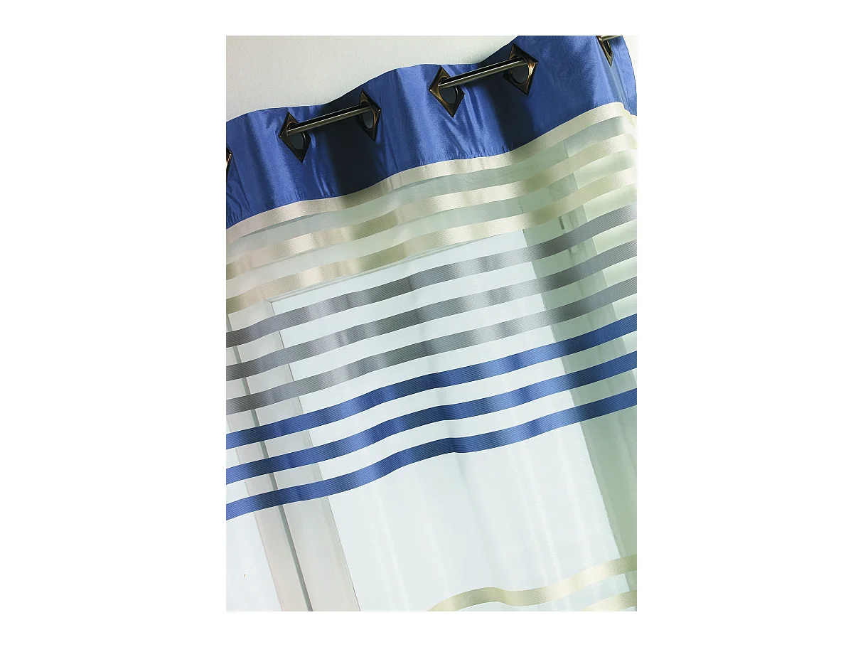 Voilage en Organza rayé et Coloré