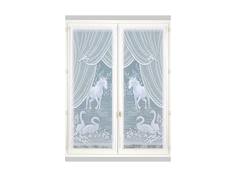 Paire de petits voilages Esprit "Equestre"
