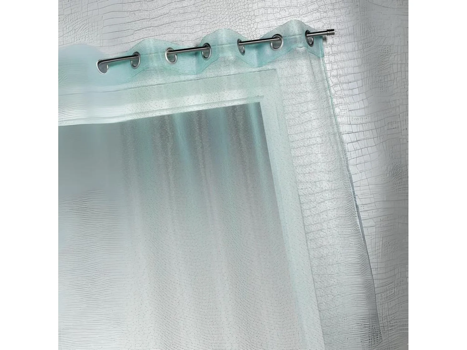 Visillo organza finas rayas horizontales