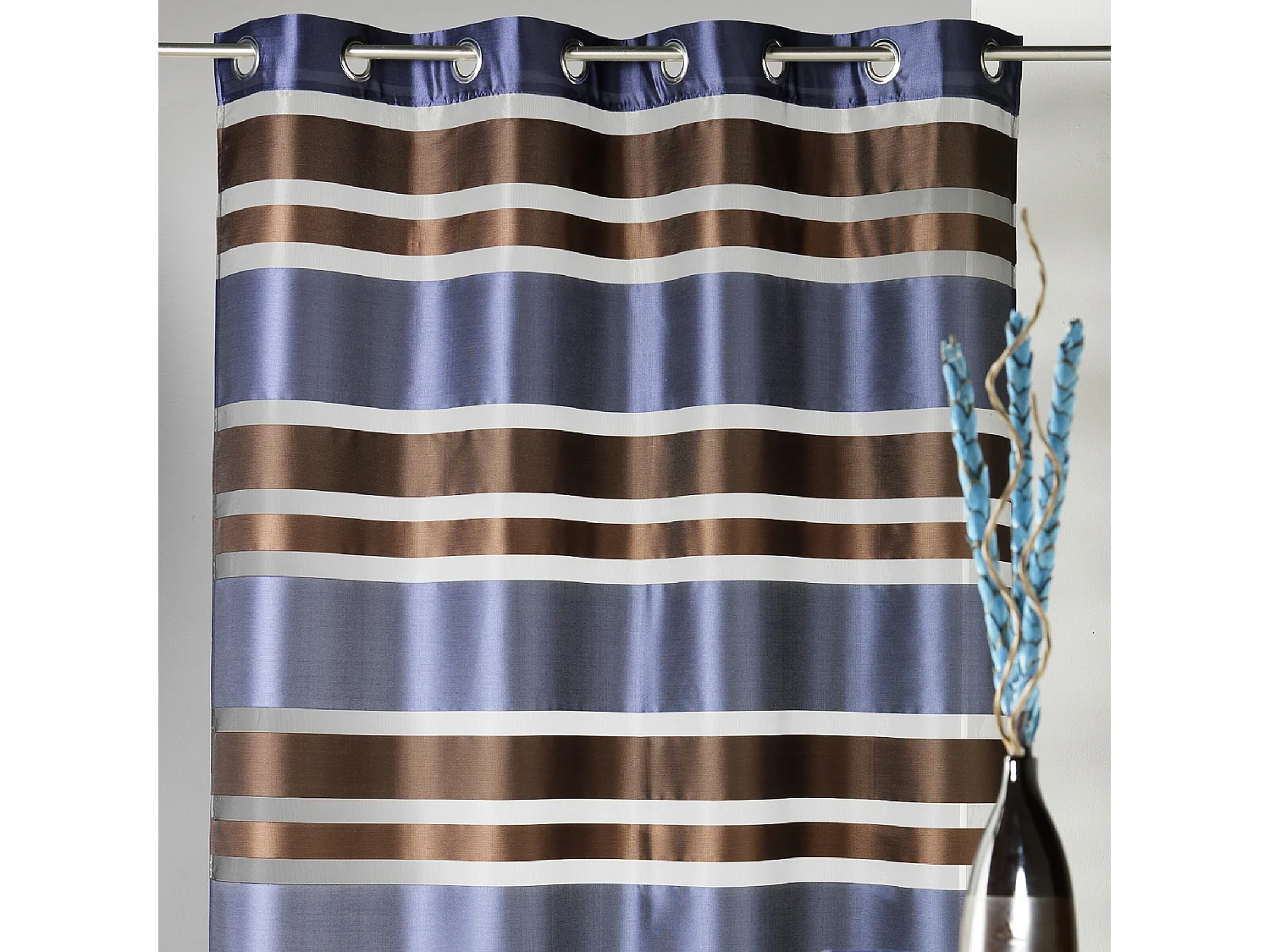 Voilage en Organza rayures horizontales