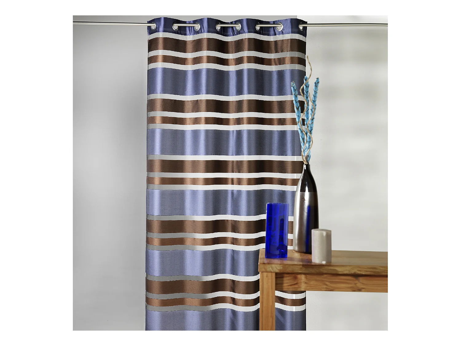 Voilage en Organza rayures horizontales