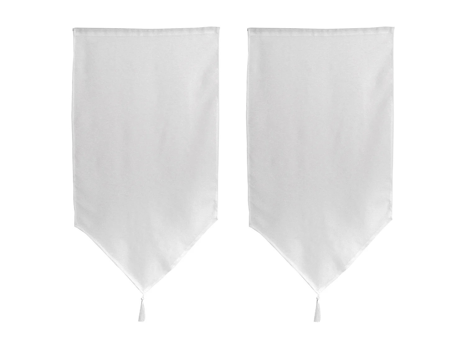 Paire de Voilages à Pointes "Sablé" 60x120cm Blanc