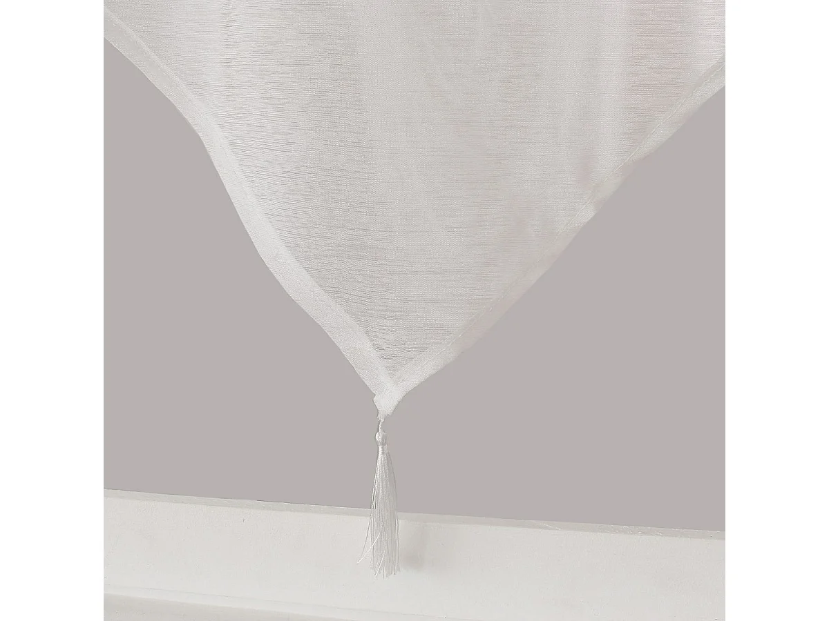 Paire de Voilages à Pointes "Sablé" 60x120cm Blanc