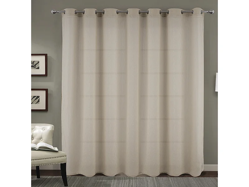 Ösenvorhang mit Gewebter Struktur und Knittereffekt