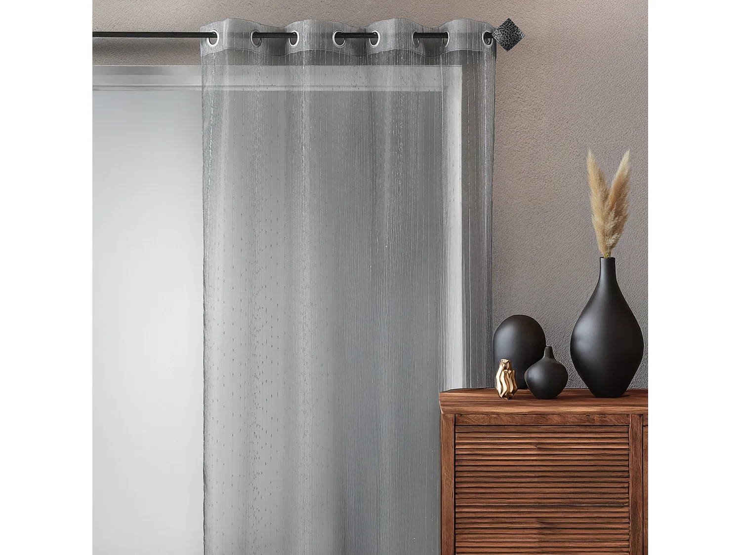 Visillo Organza fantasía gota metálica