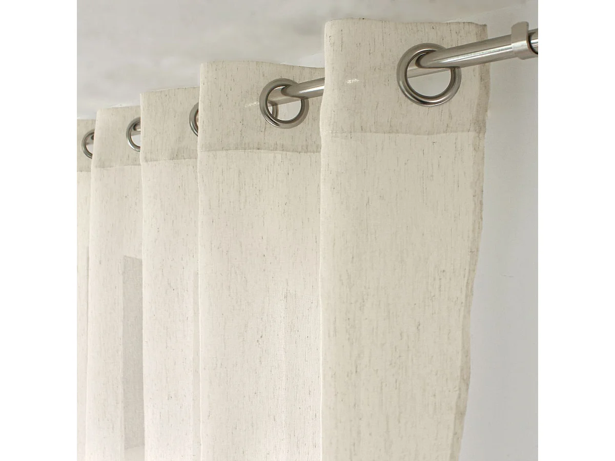 Rideau Voilage à Œillets "Louna" 140x240cm Écru