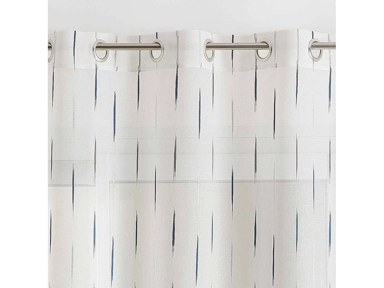 Cortina de estameña a rayas jacquard