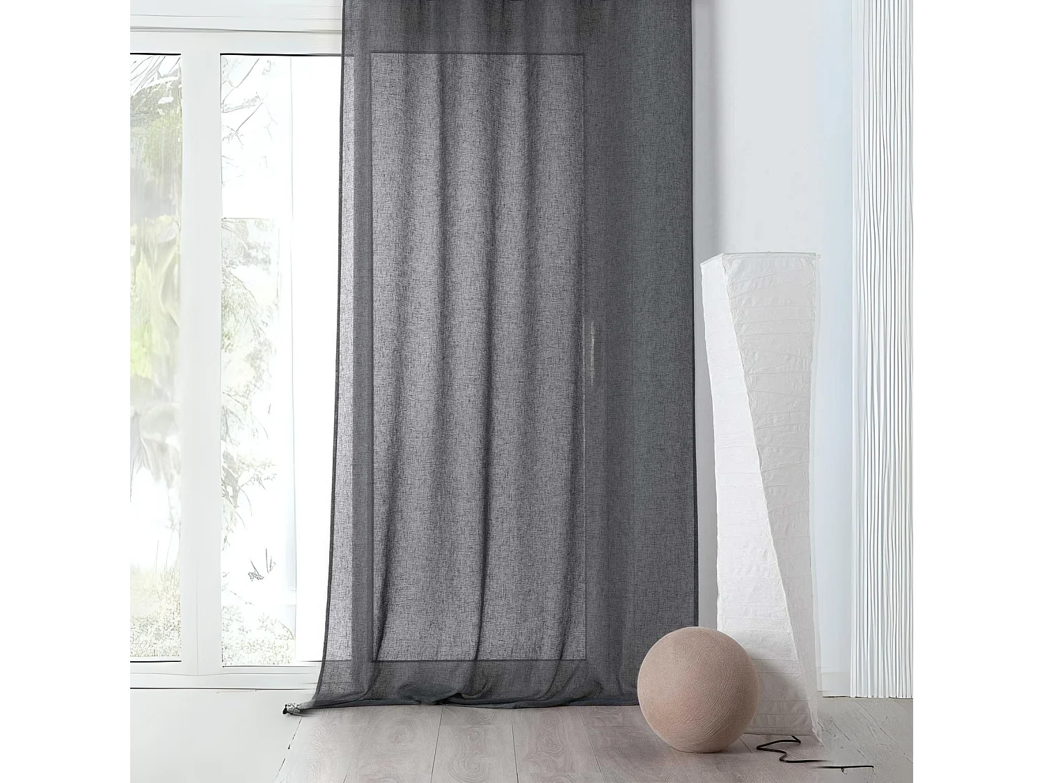 Rideau voilage tamisant en poly-lin