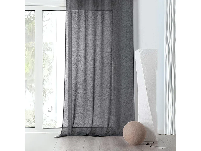 Halbtransparenter Vorhang aus Poly/Leinen