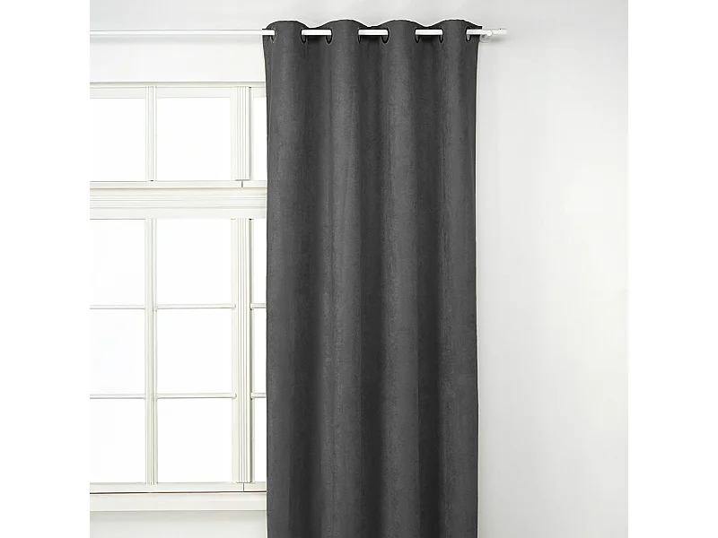 Cortina lisa aspecto "gamuza"