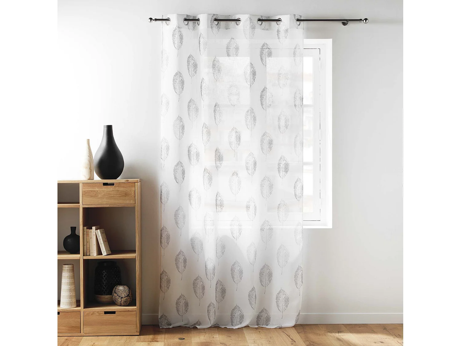 Rideau Voilage à Œillets "Indila" 140x240cm Blanc