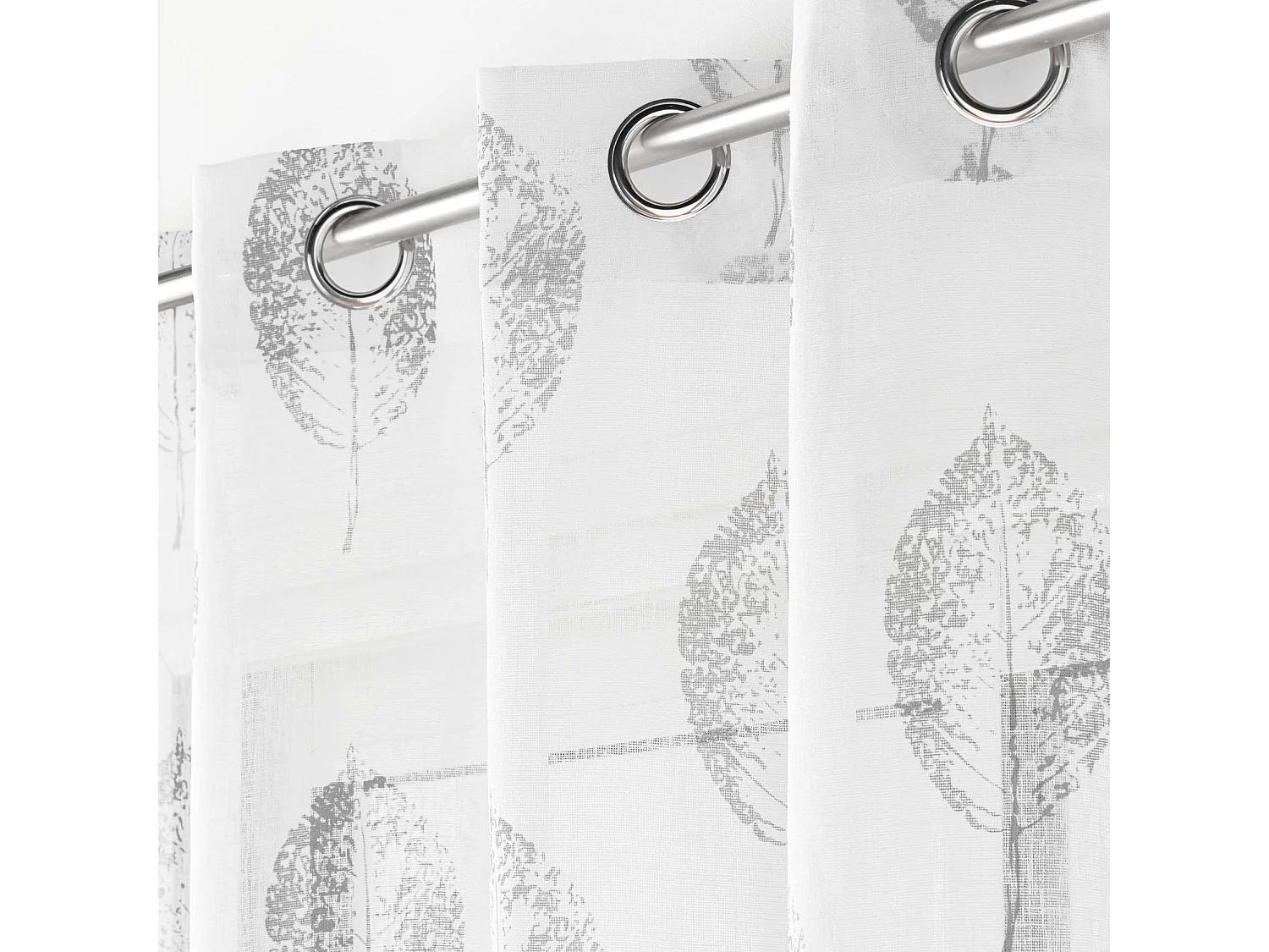 Rideau Voilage à Œillets "Indila" 140x240cm Blanc